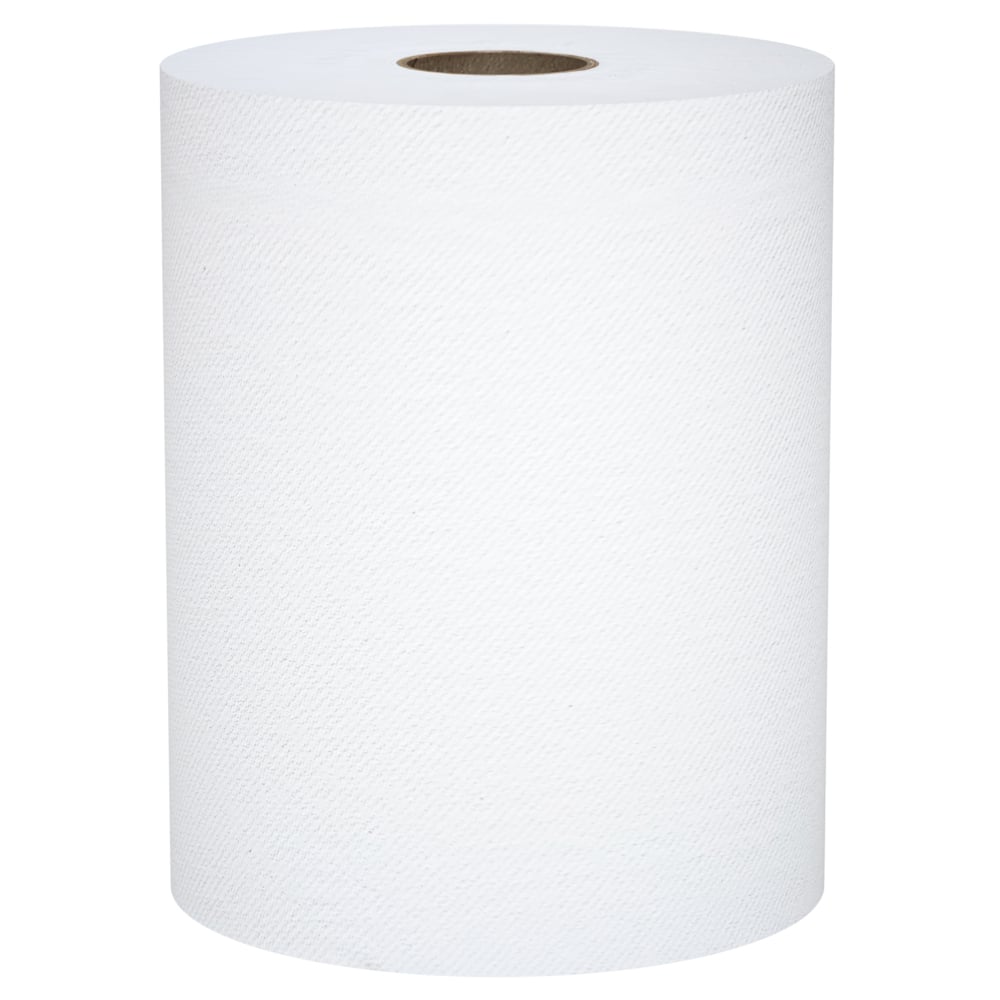 Scott® Universal 100% Recycled Fiber Hard Roll Bulk Paper Towels (56158), with Absorbency Pockets™, 1.5" Core, White, (800'/Roll, 6 Rolls/Case, 4,800'/Case) - 56158