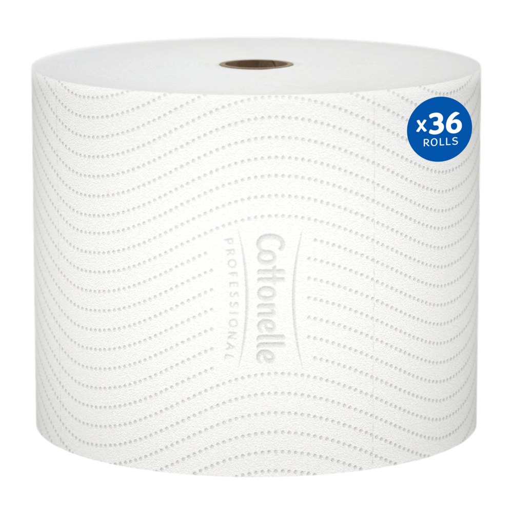 Papier hygiénique standard grande capacité Cottonelle® (53862), avec design CleanCare®, 2 épaisseurs, blanc (900 feuilles/rouleau, 36 rouleaux/caisse, 32 400 feuilles/caisse) - 53862