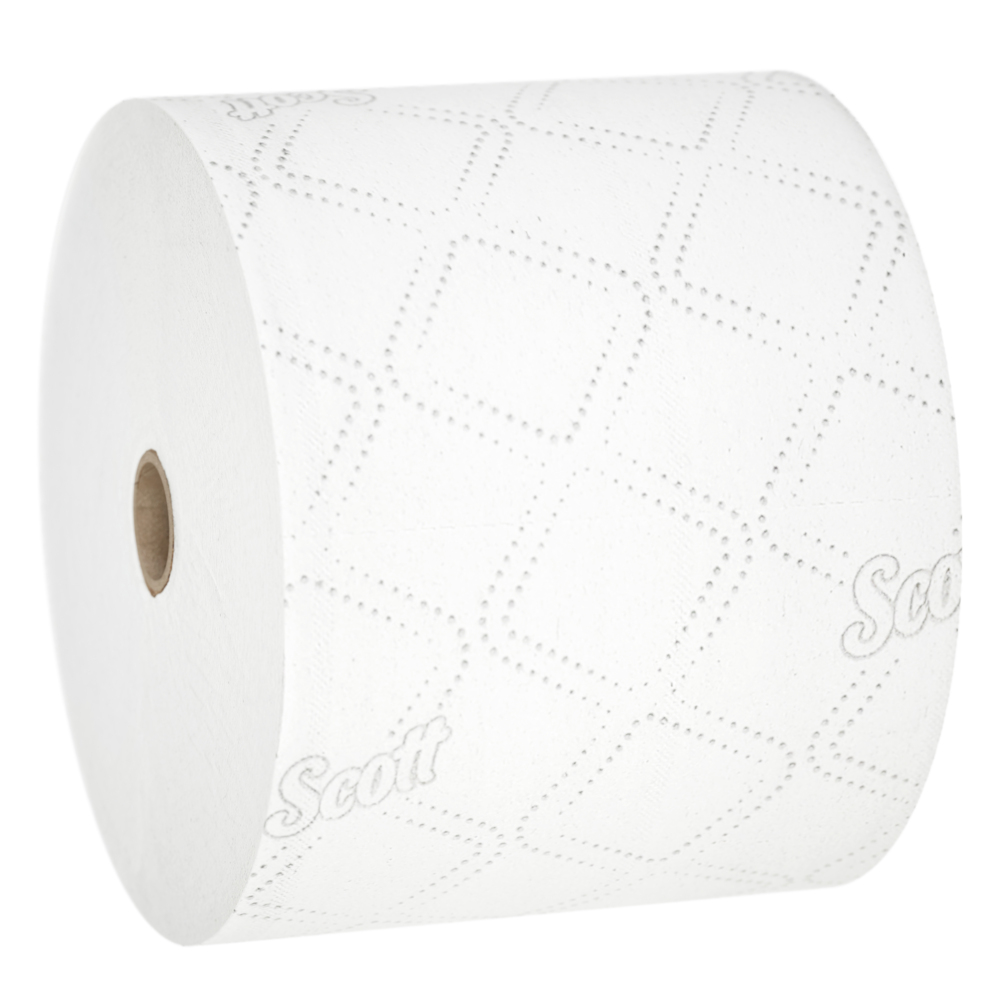 Rouleau de papier hygiénique standard grande capacité Scott® Pro™ (47305), avec design rehaussé, 2 épaisseurs, blanc (1 100 feuilles/rouleau, 36 rouleaux/caisse, 39 600 feuilles/caisse) - 47305