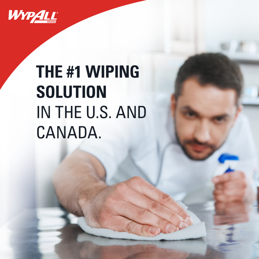 WypAll® CriticalClean™ Heavy Duty Foodservice Cloths (06053), Quarterfold, White (200 Sheets/Box, 1 Box/Case, 200 Sheets/Case) - 06053