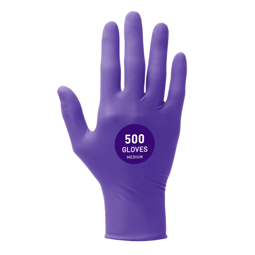 Gants d’examen Kimtech™ Purple Nitrile-Xtra™ (50602), 5,9 mils, ambidextres, 30,5 cm (12 po), M (50 gants/boîte, 10 boîtes/caisse, 500 gants/caisse) - 50602