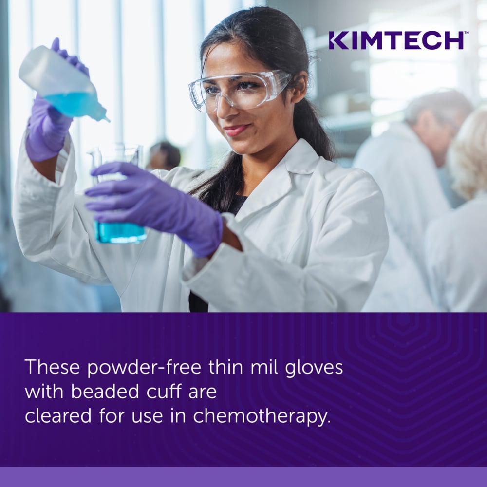 Kimtech™ Purple Nitrile-Xtra™ Exam Gloves (50602), 5.9 Mil, Ambidextrous, 12", M (50 Gloves/Box, 10 Boxes/Case, 500 Gloves/Case) - 50602