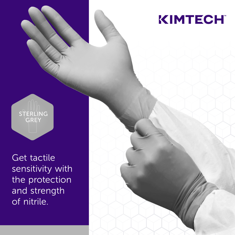 Kimtech™ Sterling™ Nitrile Exam Gloves (50707), 3.5 Mil, Ambidextrous, 9.5", M (200 Gloves/Box, 10 Boxes/Case, 2,000 Gloves/Case) - 50707