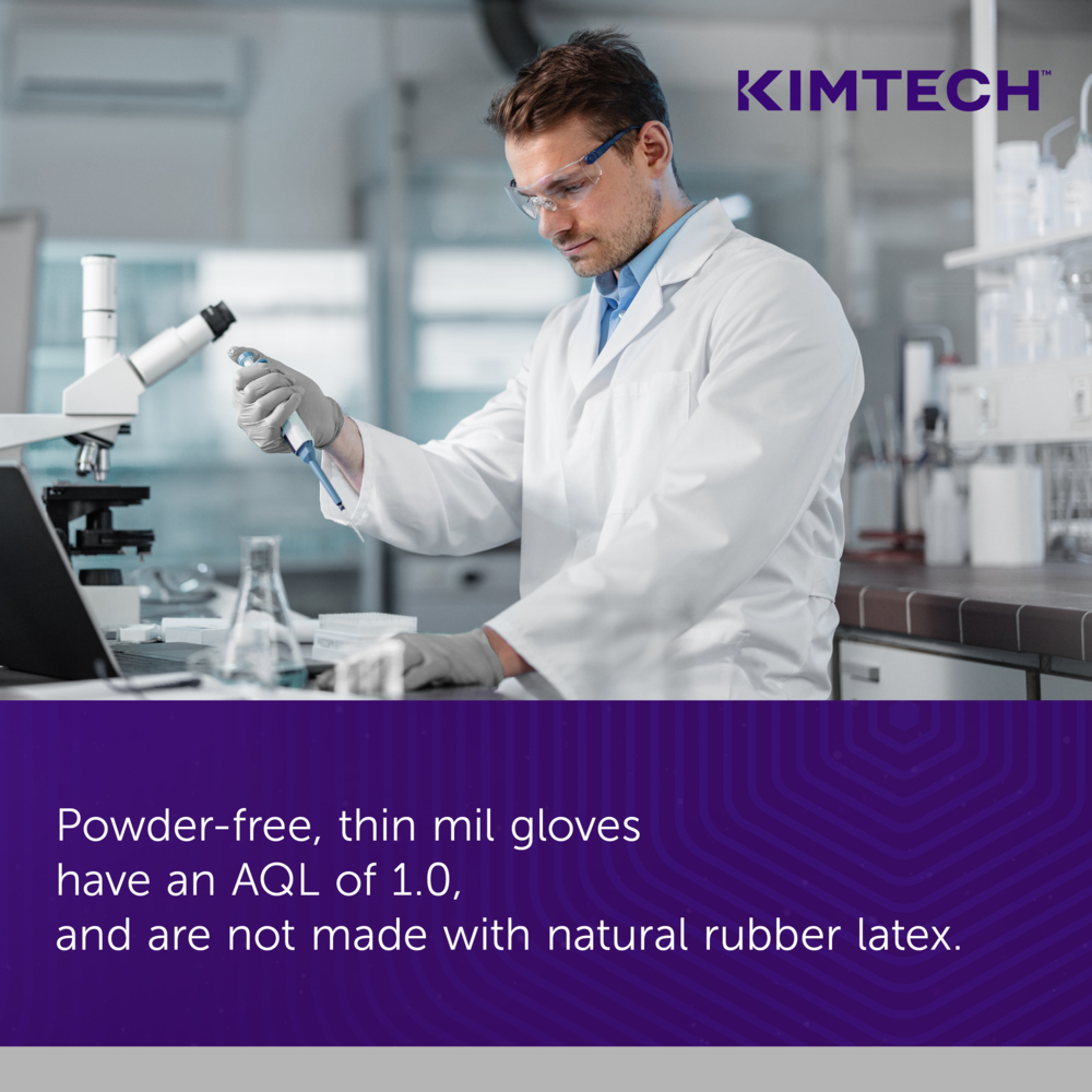 Kimtech™ Sterling™ Nitrile Exam Gloves (50708), 3.5 Mil, Ambidextrous, 9.5", L (200 Gloves/Box, 10 Boxes/Case, 2,000 Gloves/Case) - 50708