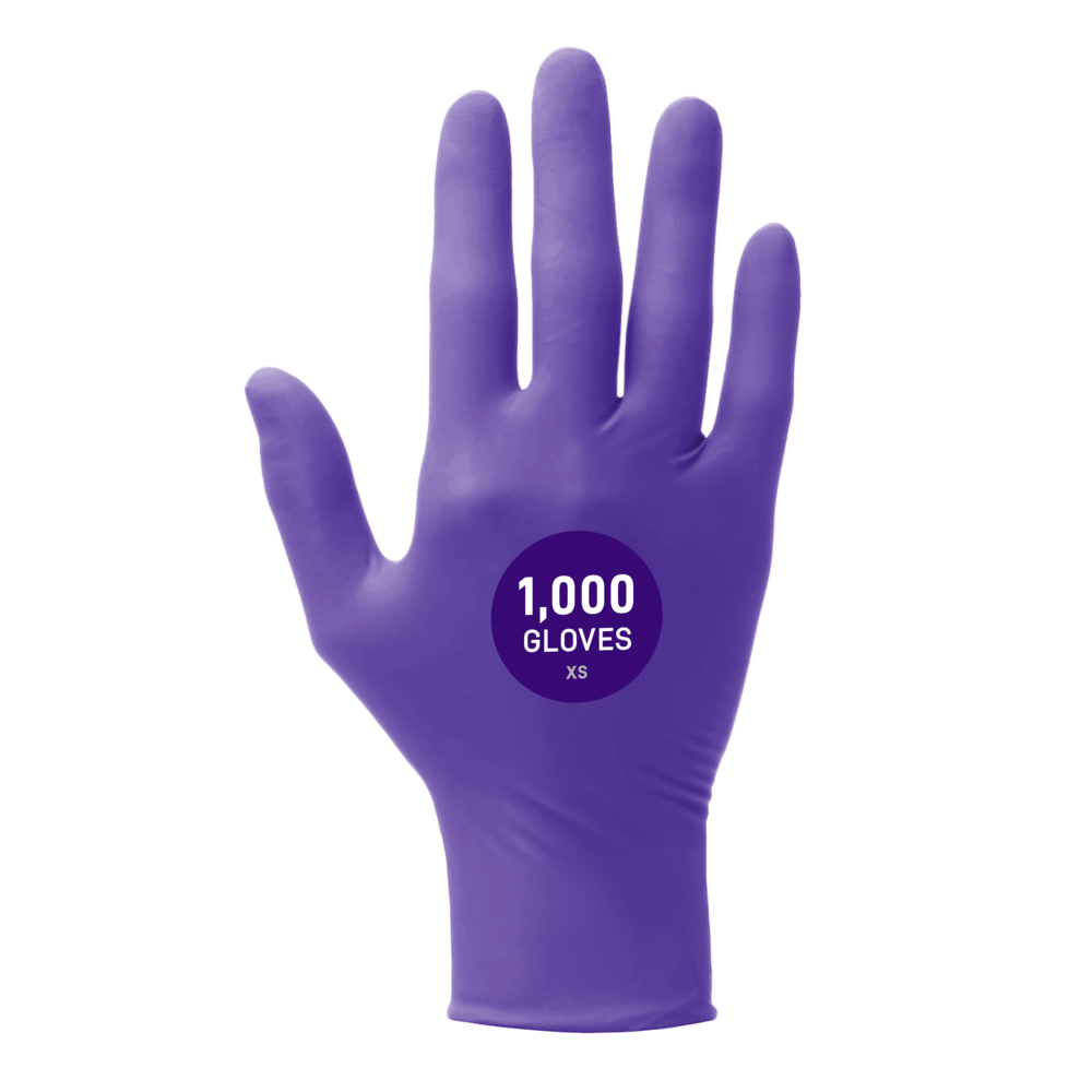 Gants d’examen Kimtech™ Purple Nitrile™ (55080), 5,9 mils, ambidextres, 24,1 cm (9,5 po), TP (100 gants/boîte, 10 boîtes/caisse, 1 000 gants/caisse) - 55080