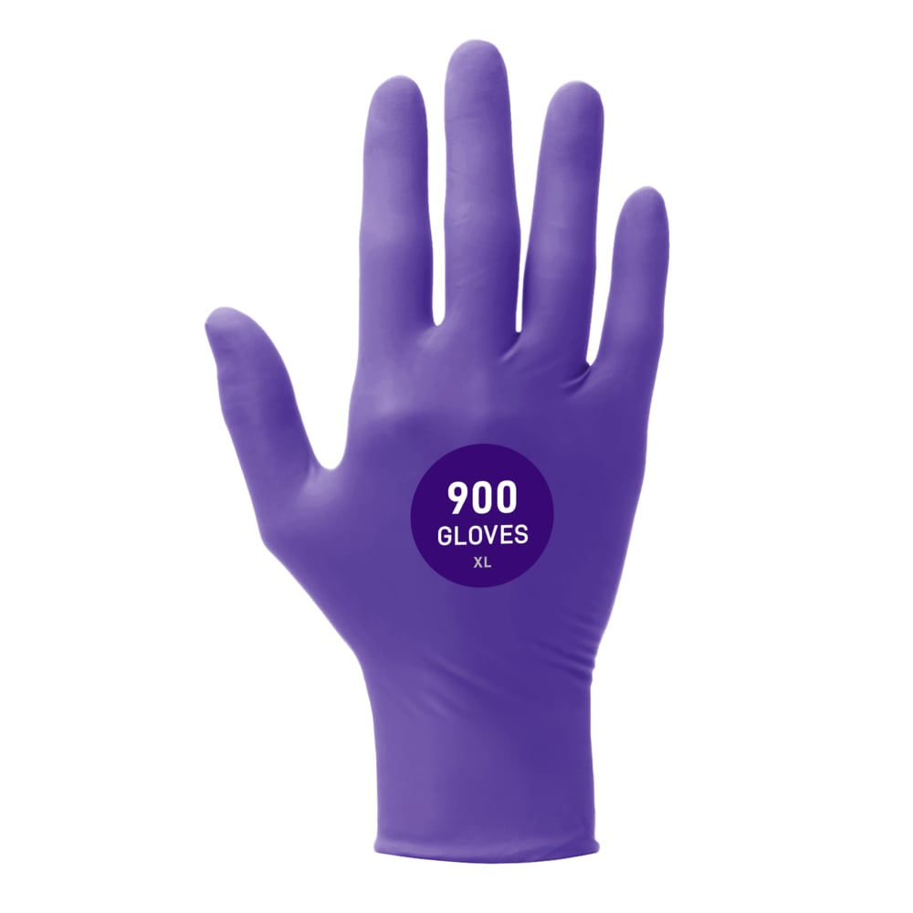 Gants d’examen Kimtech™ Purple Nitrile™ (55084), 5,9 mils, ambidextres, 24,1 cm (9,5 po), TG (90 gants/boîte, 10 boîtes/caisse, 900 gants/caisse) - 55084