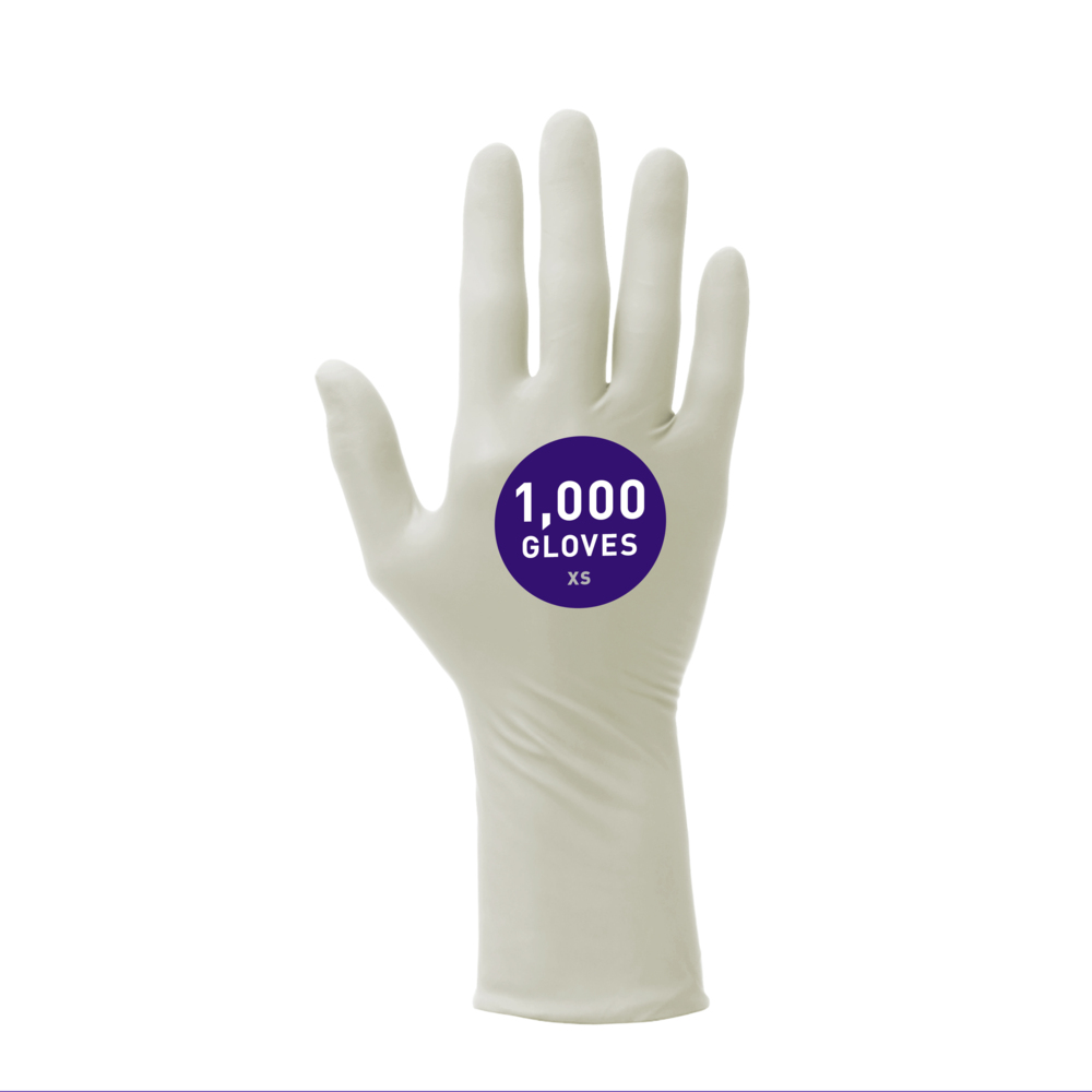 Gants en nitrile blancs Kimtech™ G3 (56880), 6,3 mils, ambidextres, 30,5 cm (12 po), salles blanches de classe ISO 3 ou supérieure, emballage double, TP (100 gants/sac, 10 sacs/caisse, 1 000 gants/caisse) - 56880