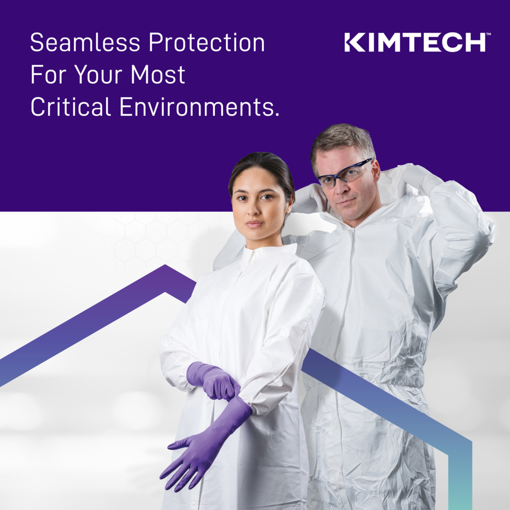 Kimtech™ Vista™ Nitrile Exam Gloves (62828), 4.3 Mil, Ambidextrous, Beaded Cuff, Textured Fingertips, 9.5", Large (200 Gloves/Box, 10 Boxes/Case, 2,000 Gloves/Case) - 62828