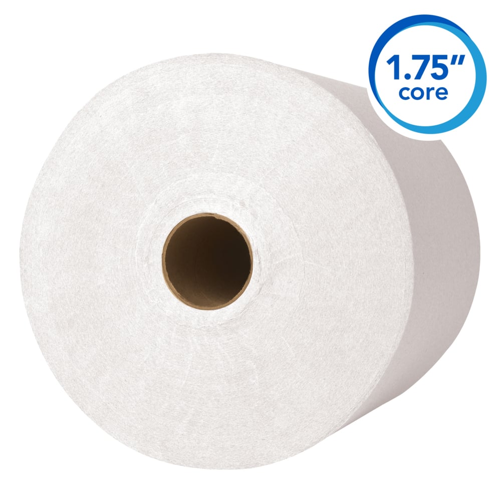 Scott® Essential High Capacity Hard Roll Paper Towels (02000), 1.75" Core, White, Compact Case for Easy Storage, (6 Rolls/Case, 950'/Roll, 5,700'/Case) - 02000