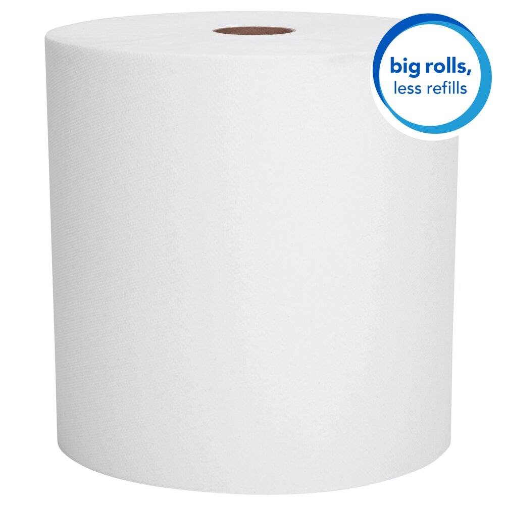 Scott® Essential High Capacity Hard Roll Paper Towels (02000), 1.75" Core, White, Compact Case for Easy Storage, (6 Rolls/Case, 950'/Roll, 5,700'/Case) - 02000