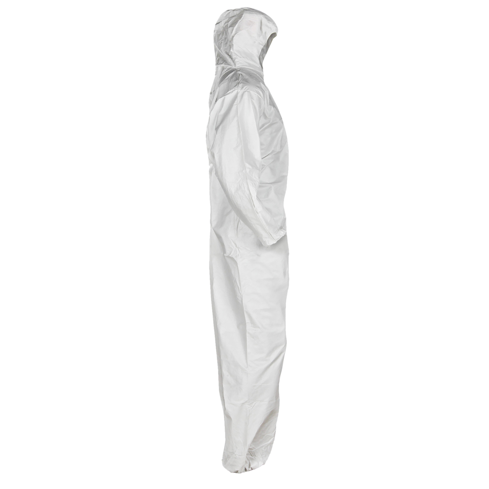 KleenGuard™ KGA300 Liquid & Particle Surface Prep & Paint Protection Coveralls (41510), Zipper Front, Elastic Wrists, Ankles & Hood, White, Reflex Design, 5XL/6XL (Qty 25) - 41510