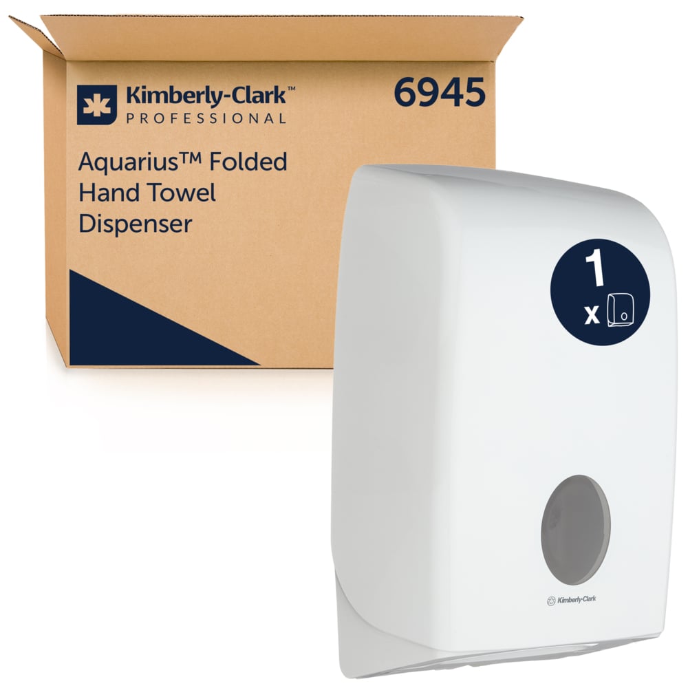 Aquarius™ Folded Hand Towel Dispenser 6945 - 1 x White Paper Towel Dispenser  - 6945