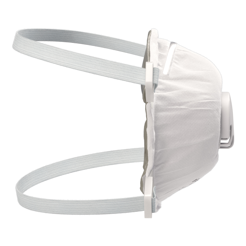 KleenGuard™ 3800 Series P95OV Particulate Respirator (55931), RA3836V Molded Cup Style, NIOSH-Approved, Exhalation Valve, Regular, White (10 Respirators/Box, 8 Boxes/Case, 80 Respirators/Case) - 55931