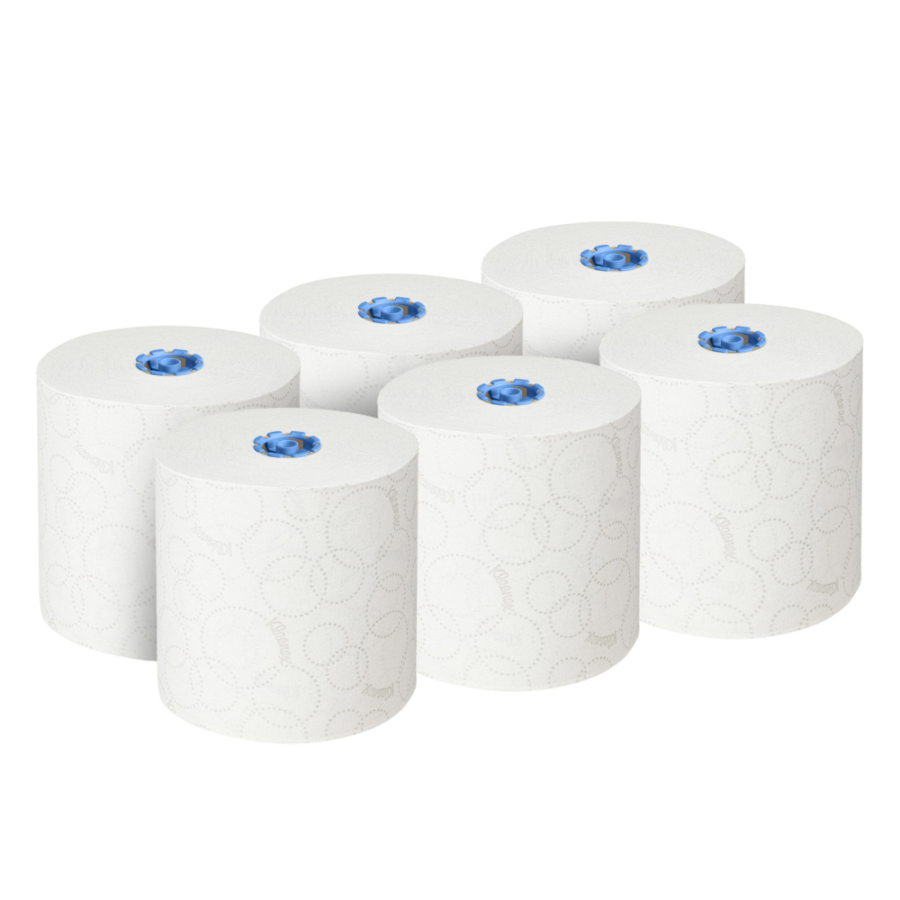 Kleenex® Ultra™ Rolled Paper Towels 6782 - E-Roll Large 2 Ply Hand Towel Roll - 6 x 200m White Paper Towel Rolls (1,200m total) - 6782