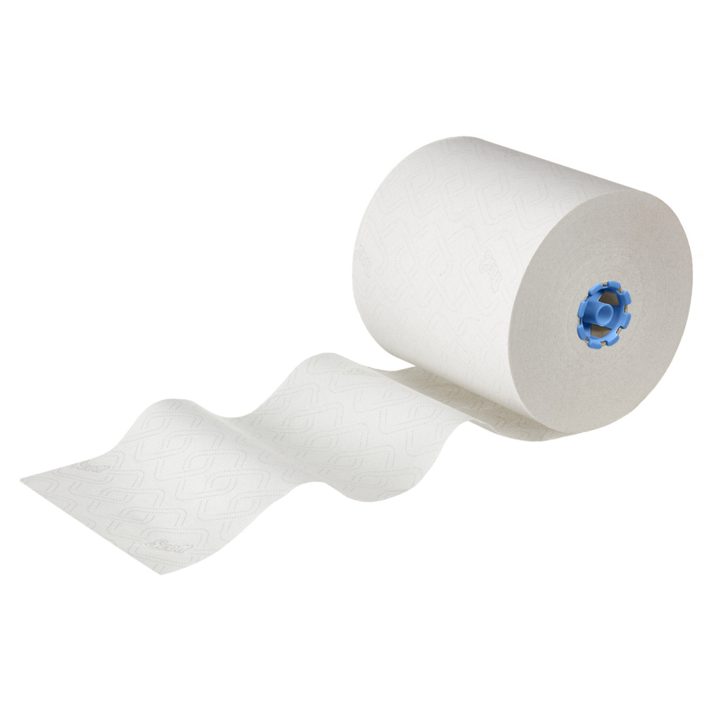 Scott® Essential™ Rolled Hand Towels 6638 - E-Roll Large Paper Towel Roll - 6 x 380m White Paper Towel Rolls (2,280m total) - 6638