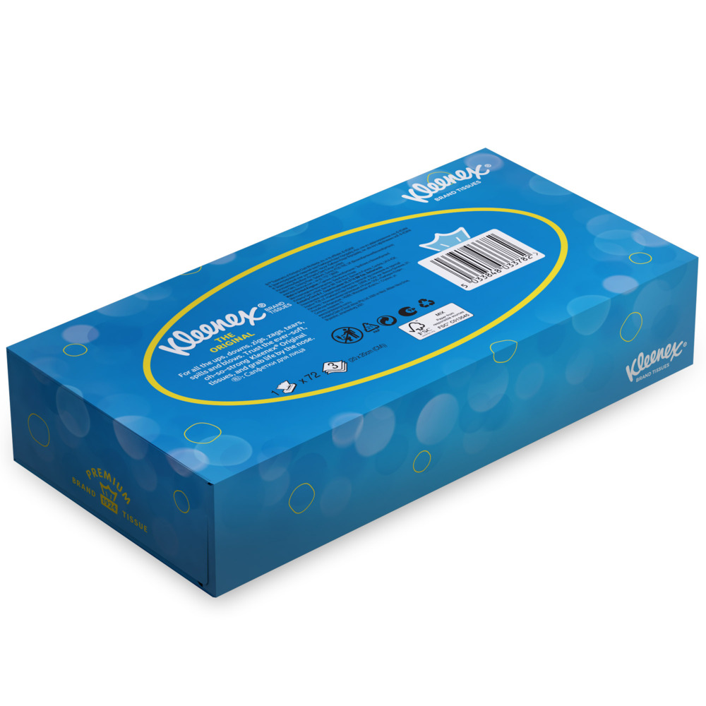 Салфетки для лица Kleenex®, код 8824, белые, трехслойные, 12 x 72 (итого 864 листа) - 8824