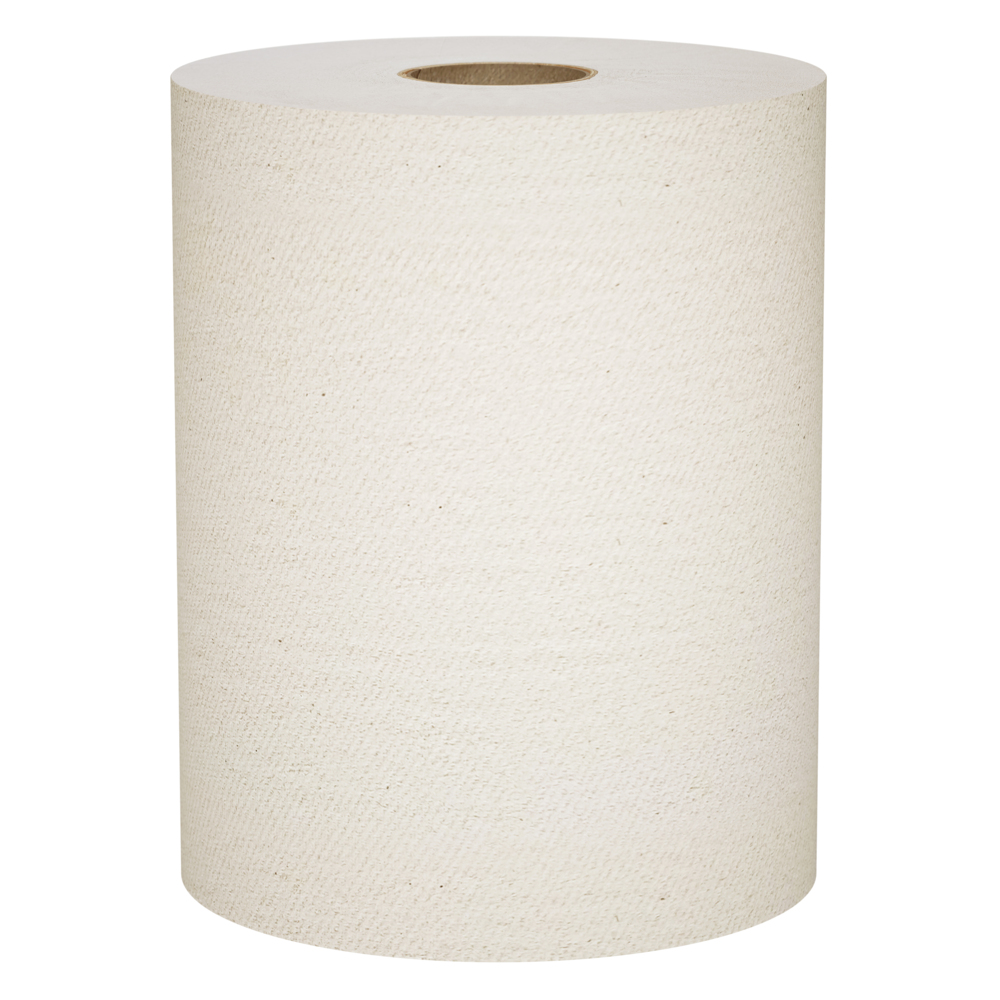 Scott® Universal 100% Recycled Fiber Hard Roll Paper Towels (56758), with Absorbency Pockets™, 1.5" Core, Compressed Rolls, Brown, (800'/Roll, 6 Rolls/Case, 4,800'/Case) - 56758