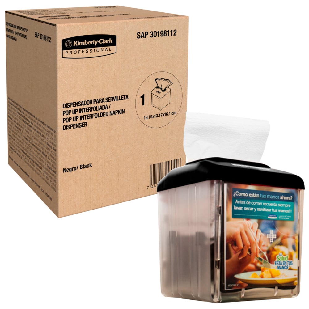 Kimberly-Clark Professional™ Dispensador Negro Servilleta Pop Up 30198112 - 1 x 1 - S052328985