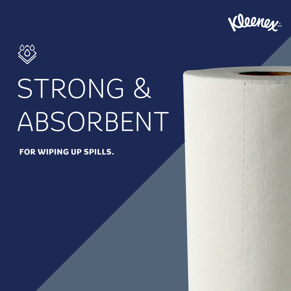 Kleenex® Premier Kitchen Paper Towels (13964), Cloth-Like Softness, White, (24 Rolls/Case, 70 Sheets/Roll, 1,680 Sheets/Case) - 13964