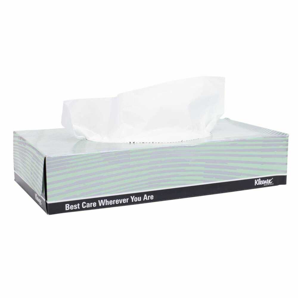 Kleenex® Facial Tissue Box (1033), White 2 Ply, 60 Boxes / Case, 100 Tissues / Box (6,000 Tissues) - S050058749