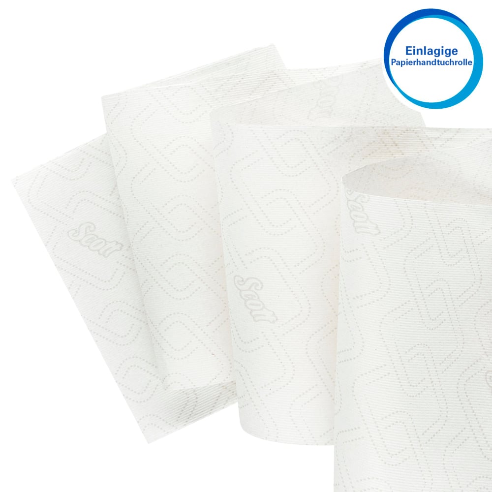 Essuie-mains roulés Scott® Essential™ 6691 - Essuie-mains roulés en papier - 6 x rouleaux de 350 m d'essuie-mains en papier blanc (2 100m au total) - 6691