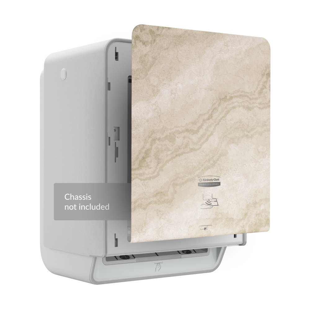 Kimberly-Clark Professional™ ICON™ Faceplate (58790), Warm Marble Design, for Automatic Hard Roll Towel Dispensers (Qty 1) - 58790