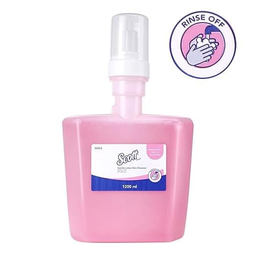 Scott® Gentle Lotion Skin Cleanser (30916), Rich, Creamy Lather, 6 Cartridges / Case, 1.2L / Cartridge (6 Litres) - S059430264