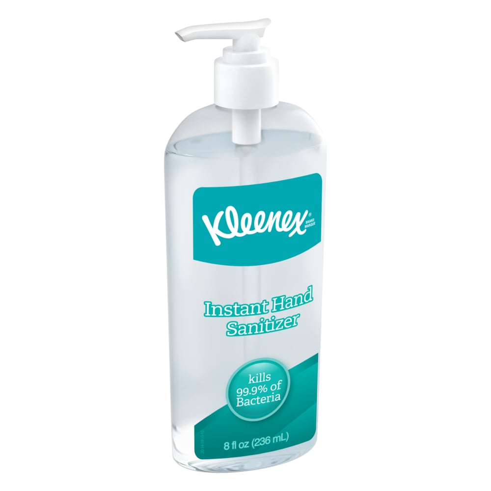 Kleenex® Instant Hand Sanitizer (93060), 8 oz. Pump Bottles, Clear, Citrus Scent, NSF E-3 Rated, (12 Bottles/Case) - 93060