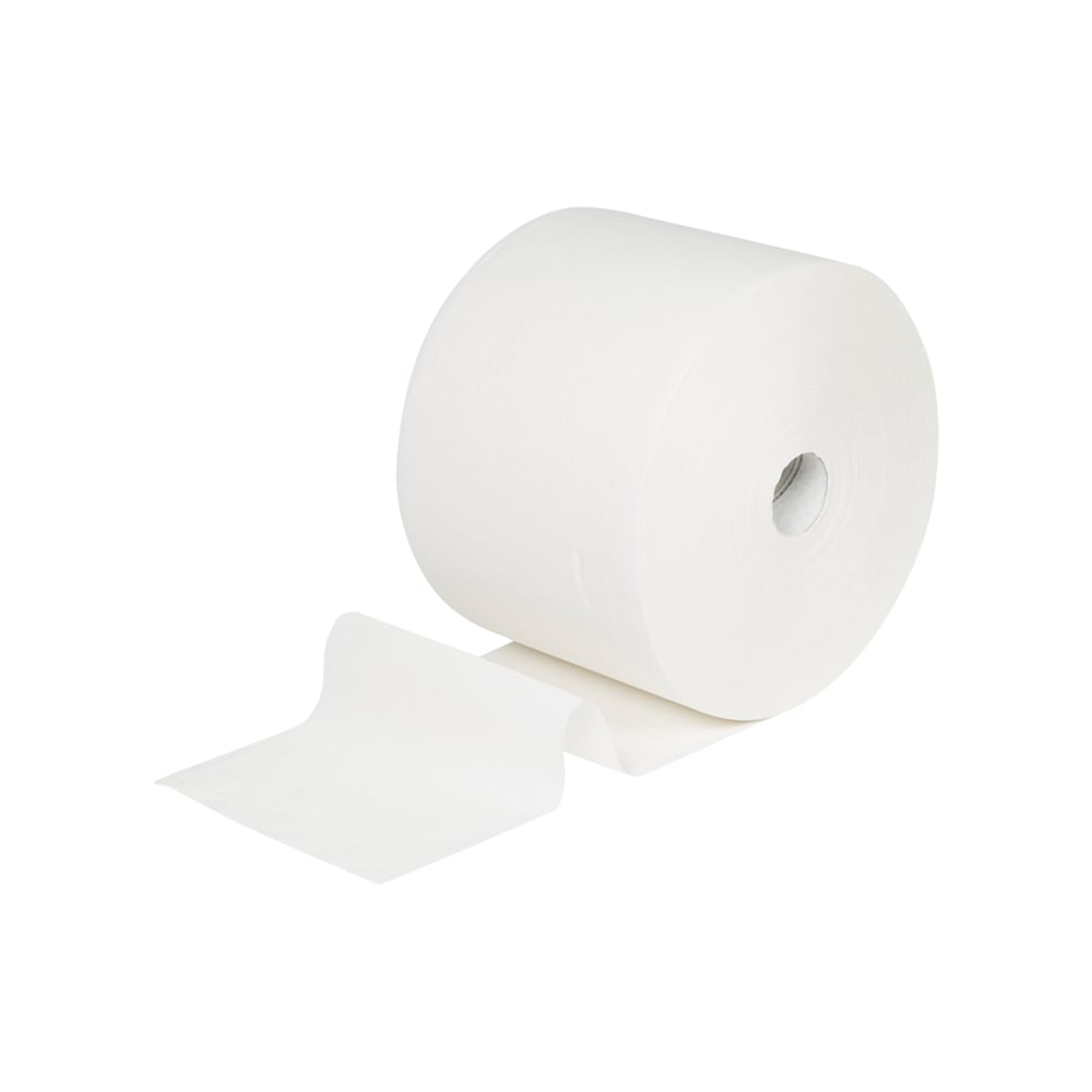 WypAll® Rollo Jumbo de paños de celulosa para limpieza de superficies L10 7202 - 1 rollo x 1000 hojas, 1 capa, blanco - 7202